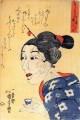 Aunque parezca vieja, es joven. Utagawa Kuniyoshi Japonés.